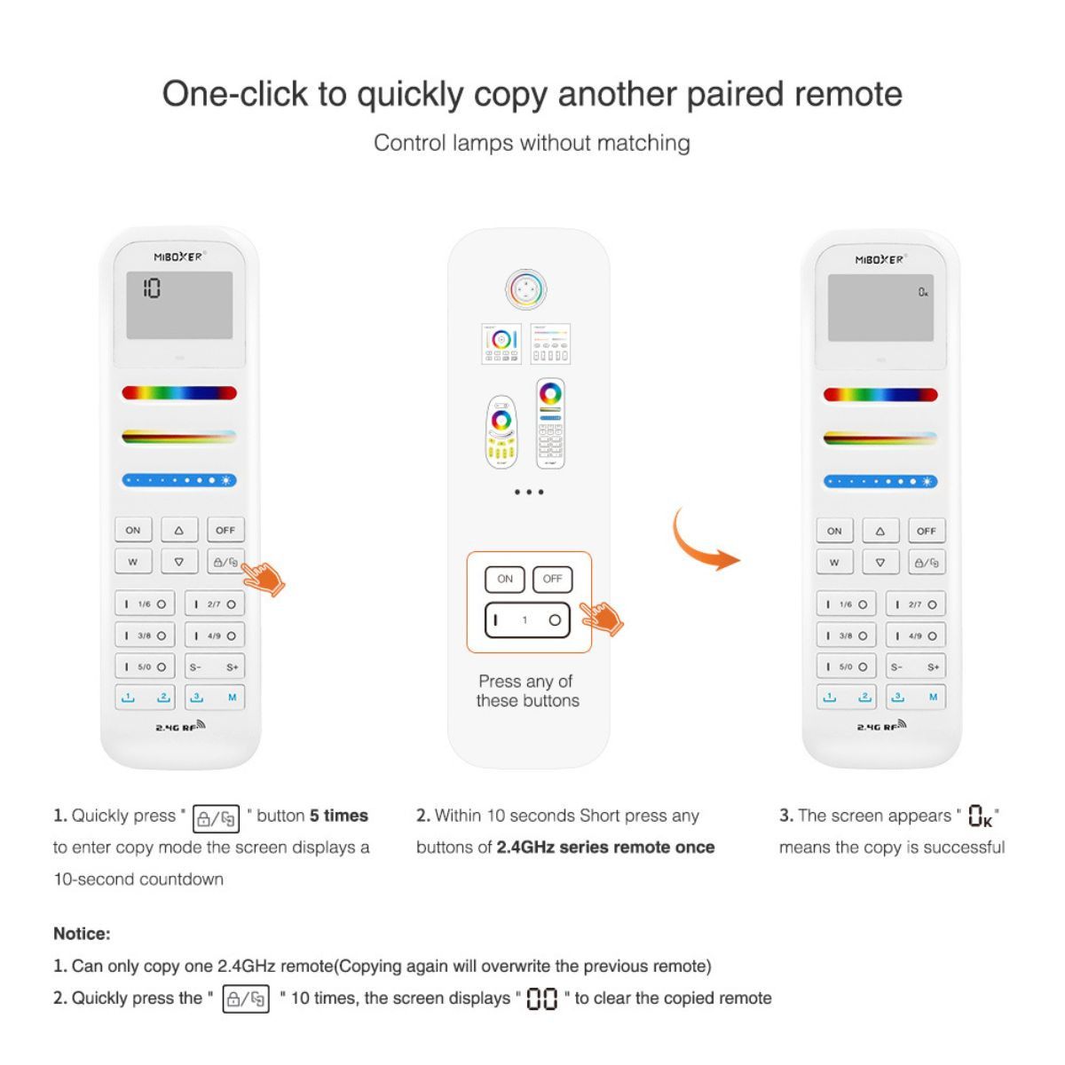 Led Cct Control RGB + CCT LED Remote Control - 100 Zones - WHITE - Mi Light – Barcelona Led