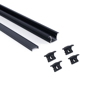 Perfil tira LED empotrable - 25x14mm - Kit completo - 2 metros (35)