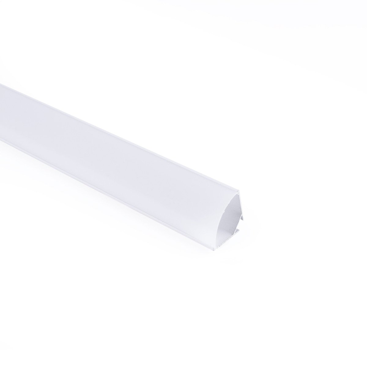 Perfil de aluminio de superficie para esquinas - Con difusor - Kit completo - 20x20mm - Tira LED hasta 10mm - 2 metros - Barcelona Led-
