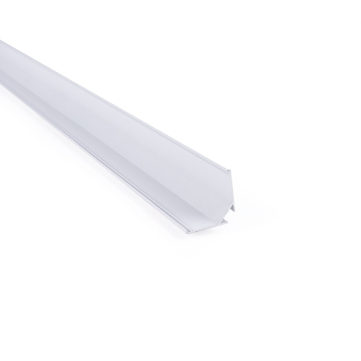 Perfil de aluminio de superficie para esquinas - Con difusor - Kit completo - 20x20mm - Tira LED hasta 10mm - 2 metros - Barcelona Led-