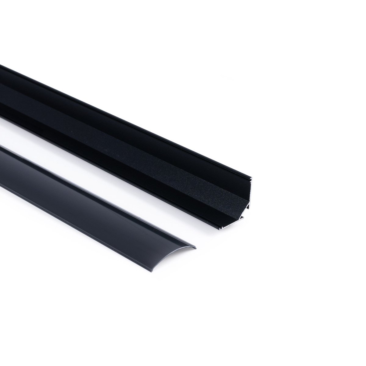Perfil de aluminio de superficie para esquinas - Con difusor - Kit completo - 20x20mm - Tira LED hasta 10mm - 2 metros - Barcelona Led-