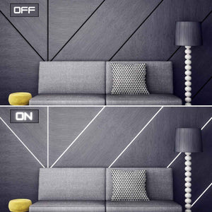 Perfil tira LED empotrable - 25x14mm - Kit completo - 2 metros (36)