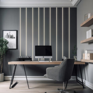 Perfil de aluminio de empotrar - Kit completo - 24,5 x 7mm - Tira LED hasta 12 mm - 2 metros (36)