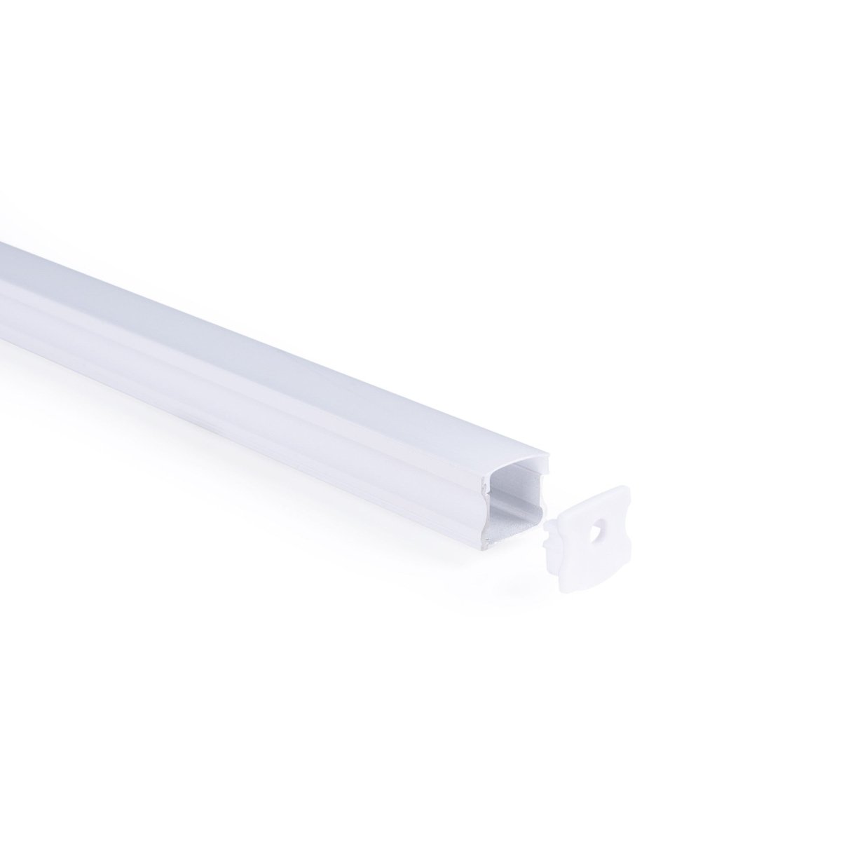 Perfil tira LED de superficie con difusor - Kit completo - 17,6x14,5mm - Tira LED ≤  12 mm - 2 metros - Barcelona Led-