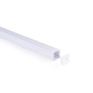 Perfil tira LED de superficie con difusor - Kit completo - 17,6x14,5mm - Tira LED ≤  12 mm - 2 metros (15)