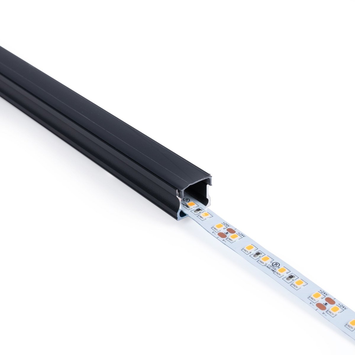 Perfil tira LED de superficie con difusor - Kit completo - 17,6x14,5mm - Tira LED ≤  12 mm - 2 metros - Barcelona Led-