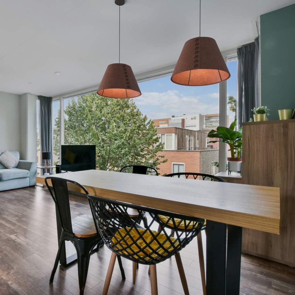 Lámpara acústica colgante "Gandal 40" - ø 40cm - Barcelona Led-Decoración