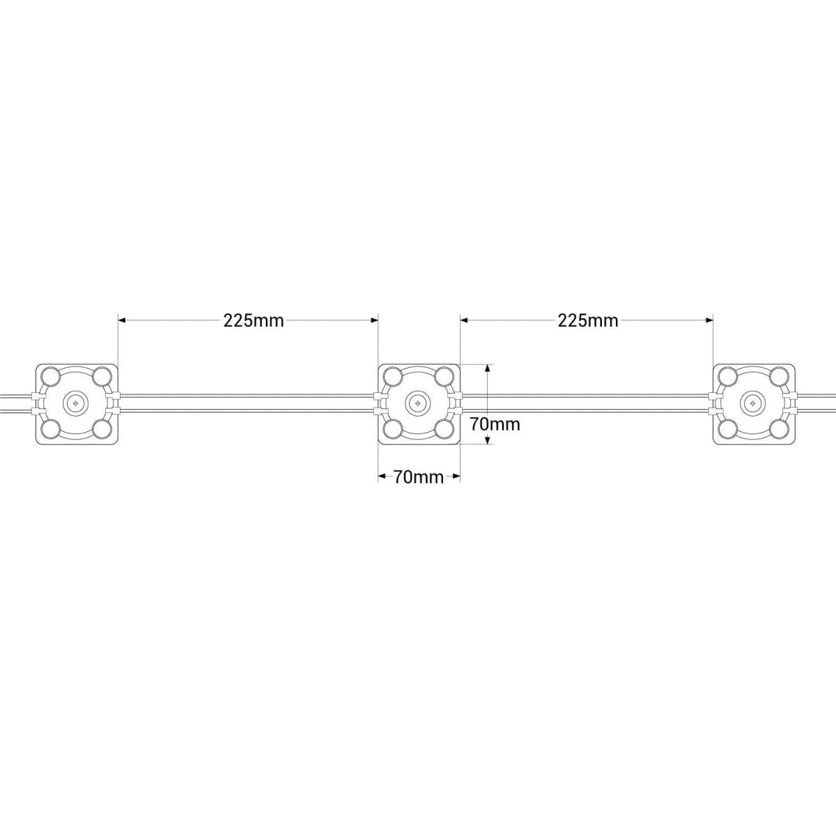 Módulo LED cuadrado para rótulos - 3.6W - 220V AC - IP65 - 165º - Barcelona Led-