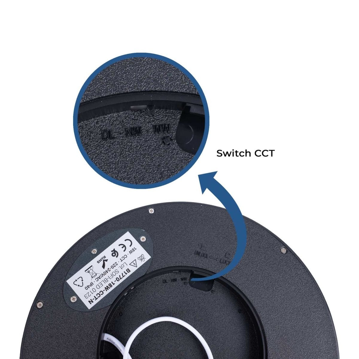 Plafón LED techo circular CCT 18W - IP40 - Barcelona Led-
