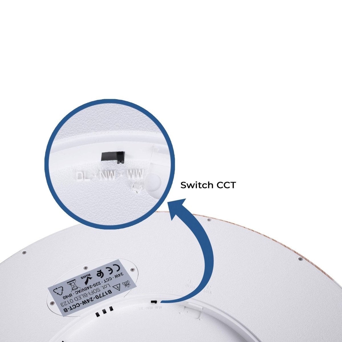 Plafón LED techo circular CCT 24W - IP40 - Barcelona Led-