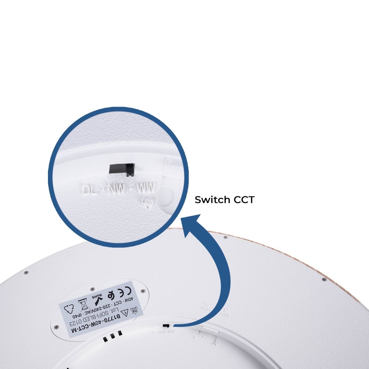 Plafón LED techo circular CCT 40W - IP40 - Barcelona Led-