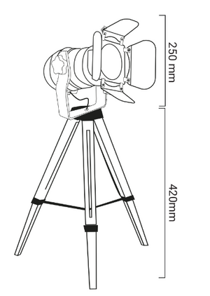 Lámpara de mesa vintage con trípode "Cinema Mini" (10)