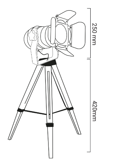 Lámpara de mesa vintage con trípode "Cinema Mini" (10)