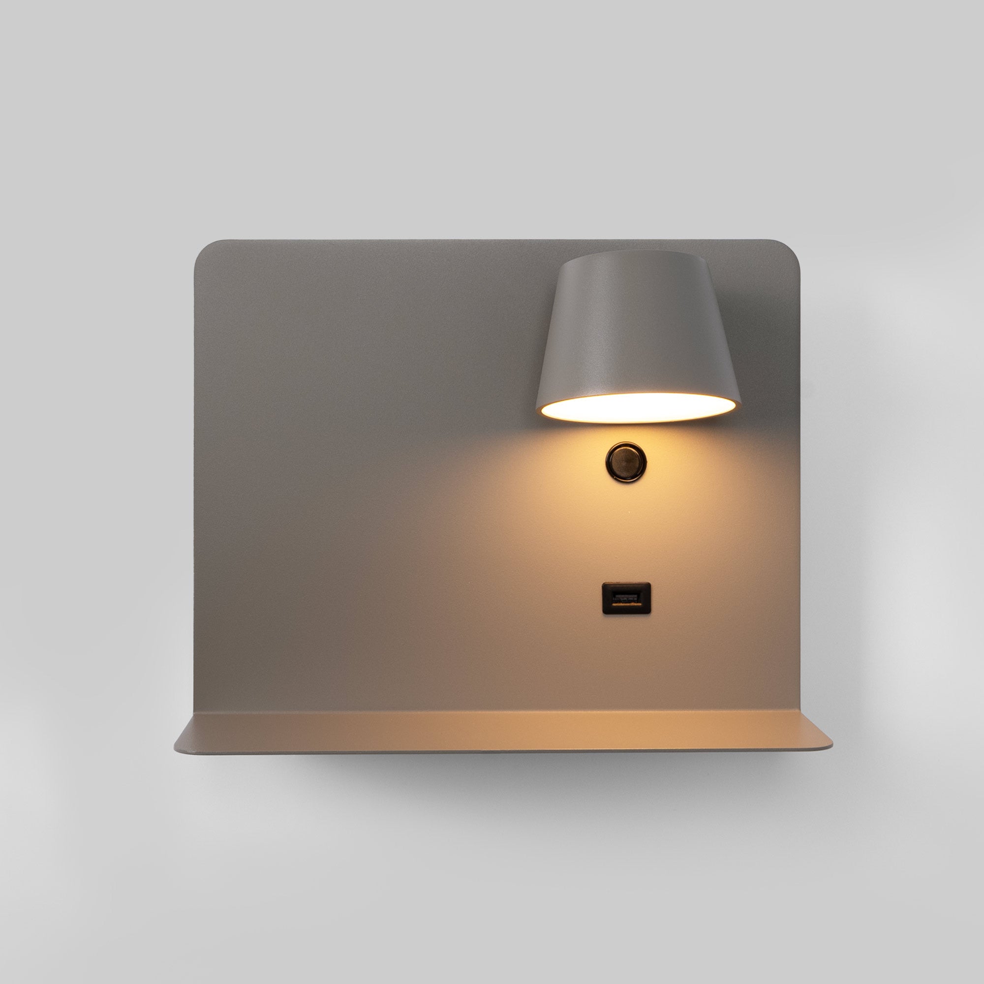 Aplique de pared para lectura con puerto USB "BASKOP" - 6W - Luz derecha (16)