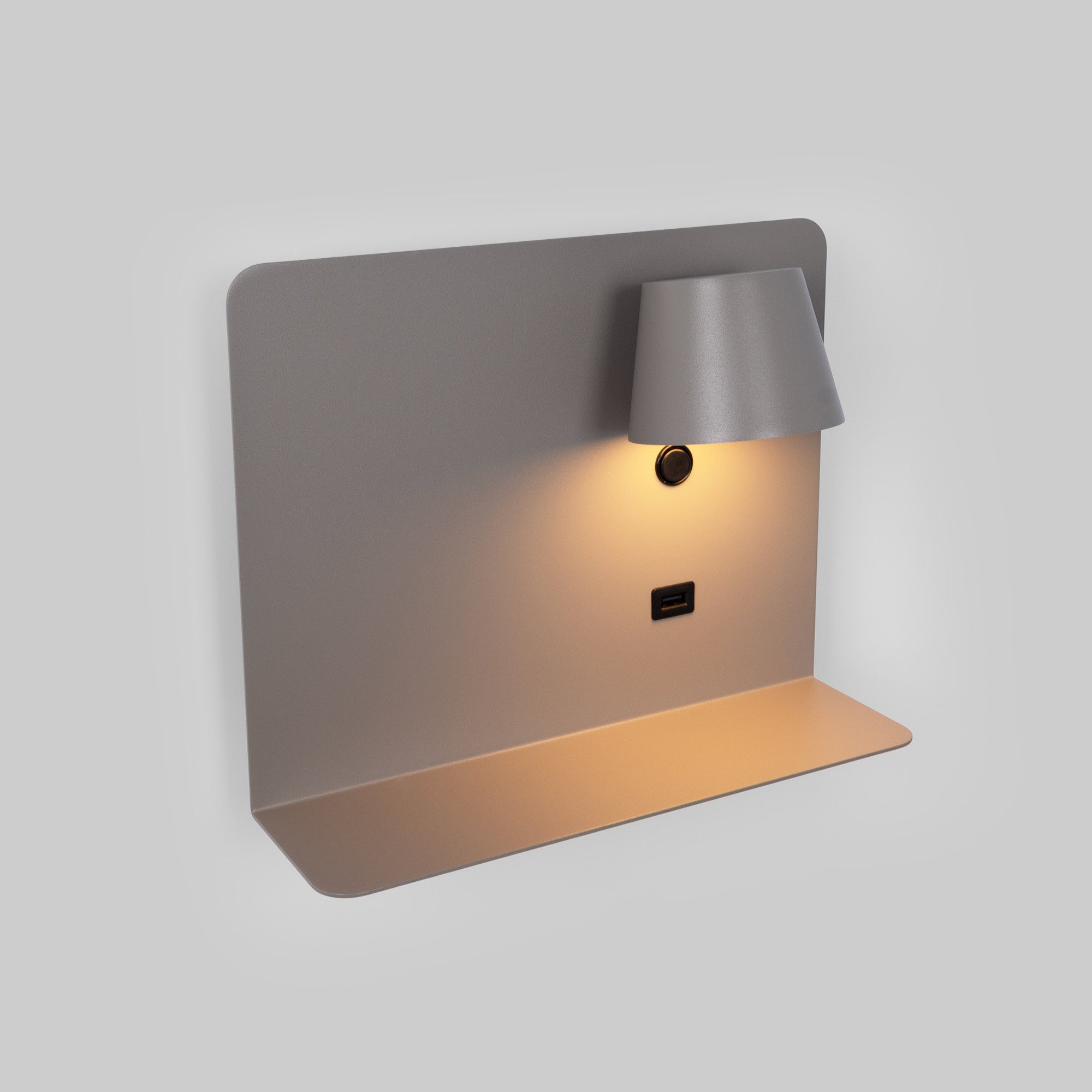 Aplique de pared para lectura con puerto USB "BASKOP" - 6W - Luz derecha (18)
