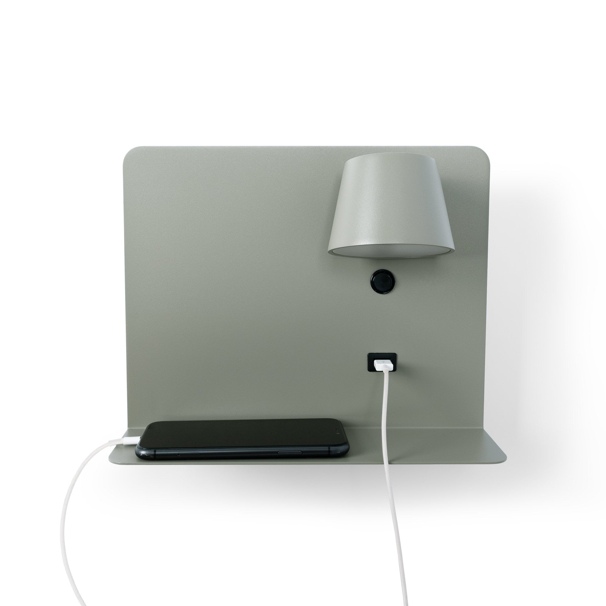 Aplique de pared para lectura con puerto USB "BASKOP" - 6W - Luz derecha (23)