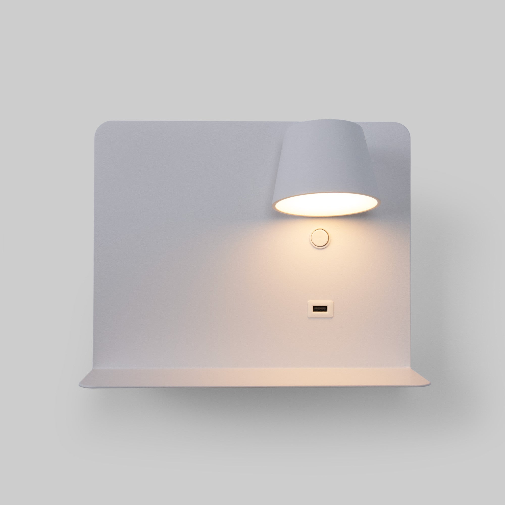 Aplique de pared para lectura con puerto USB "BASKOP" - 6W - Luz derecha (35)