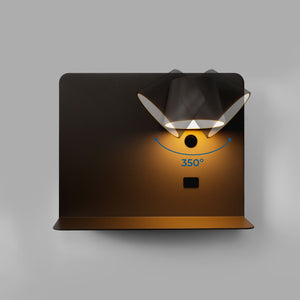 Aplique de pared para lectura con puerto USB "BASKOP" - 6W - Luz derecha (46)