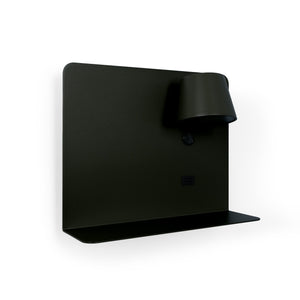 Aplique de pared para lectura con puerto USB "BASKOP" - 6W - Luz derecha (57)