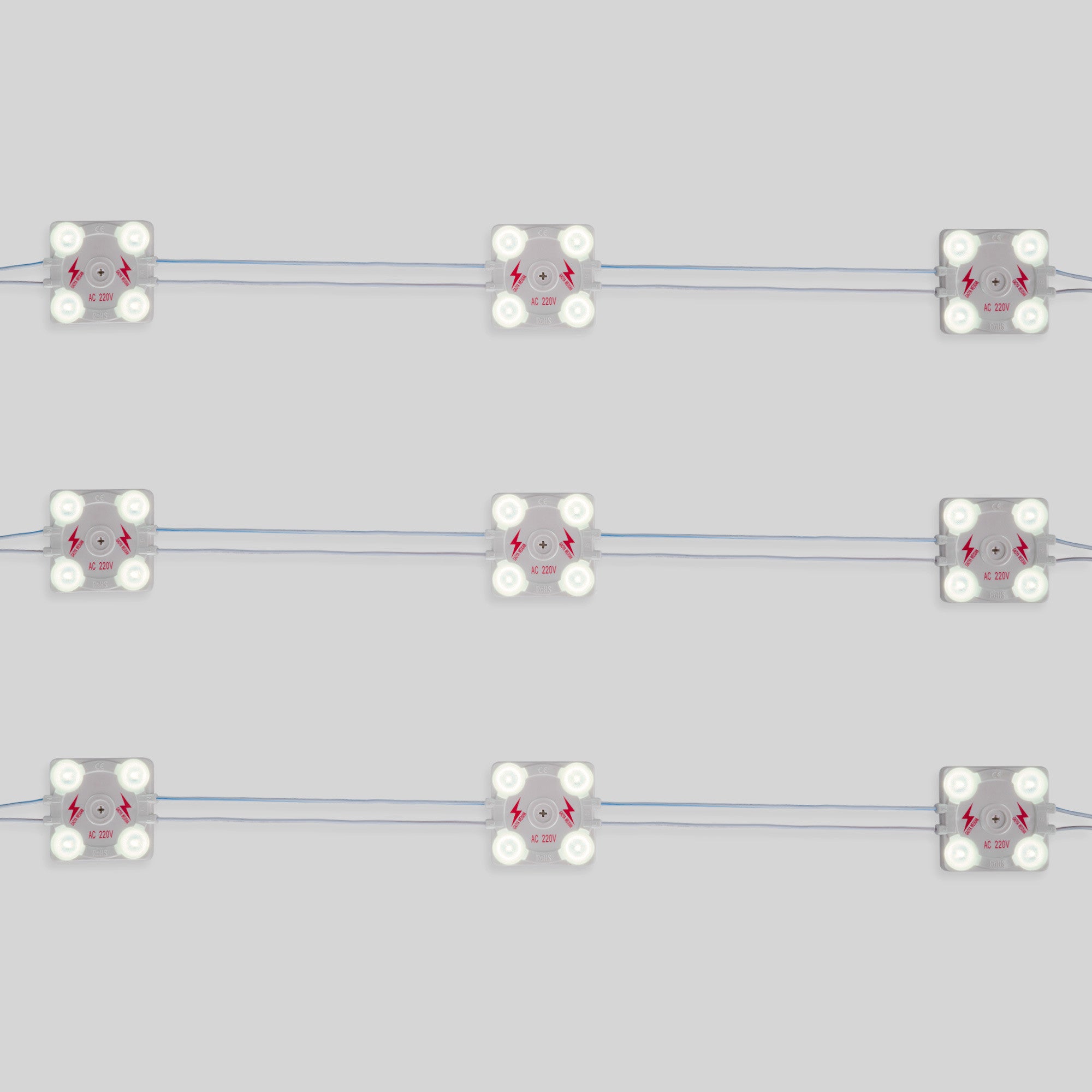 Módulo LED cuadrado para rótulos - 3.6W - 220V AC - IP65 - 165º (26)