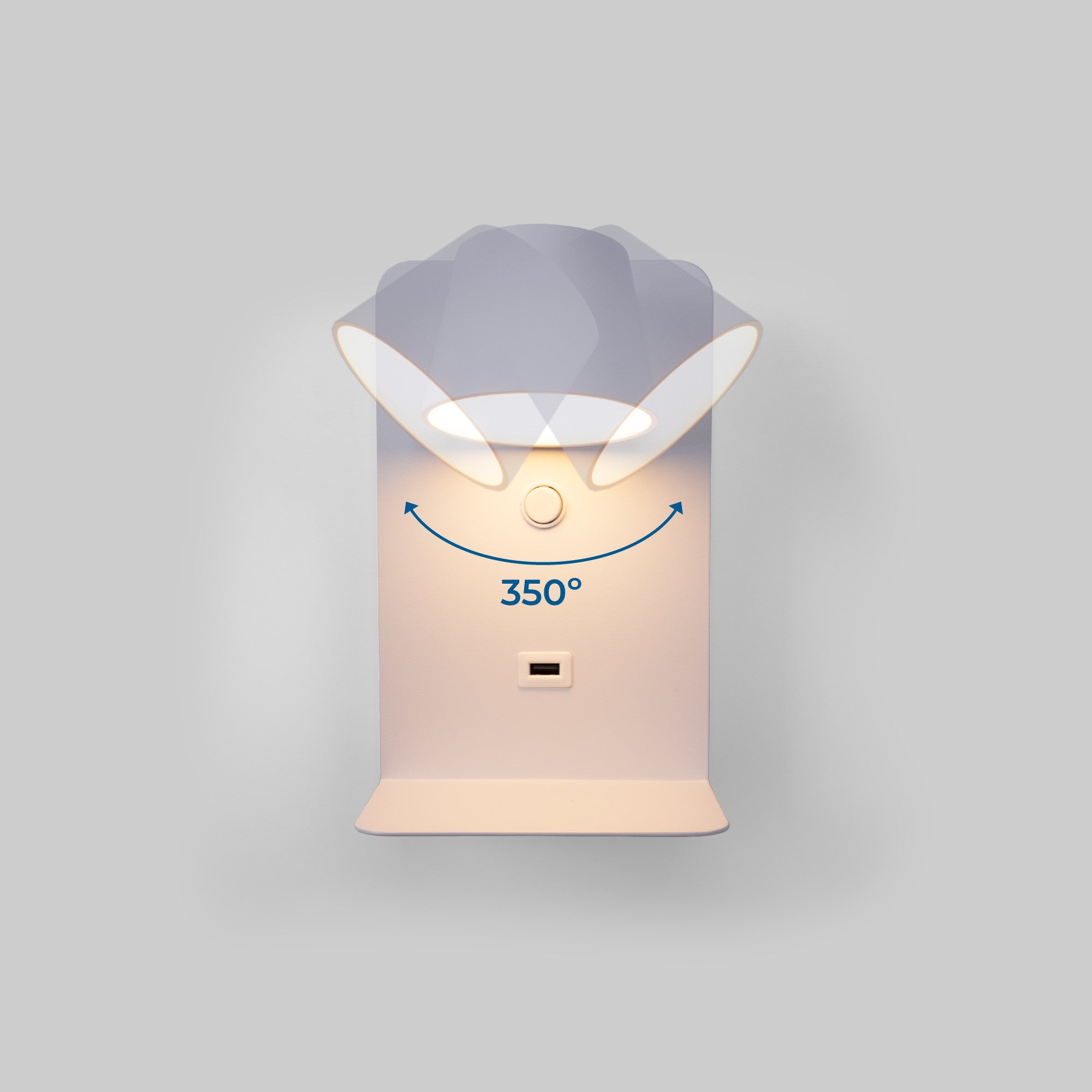 Pack x 2 - Aplique de pared para lectura con puerto USB "BASKOP" - 6W - Diseño vertical (30)