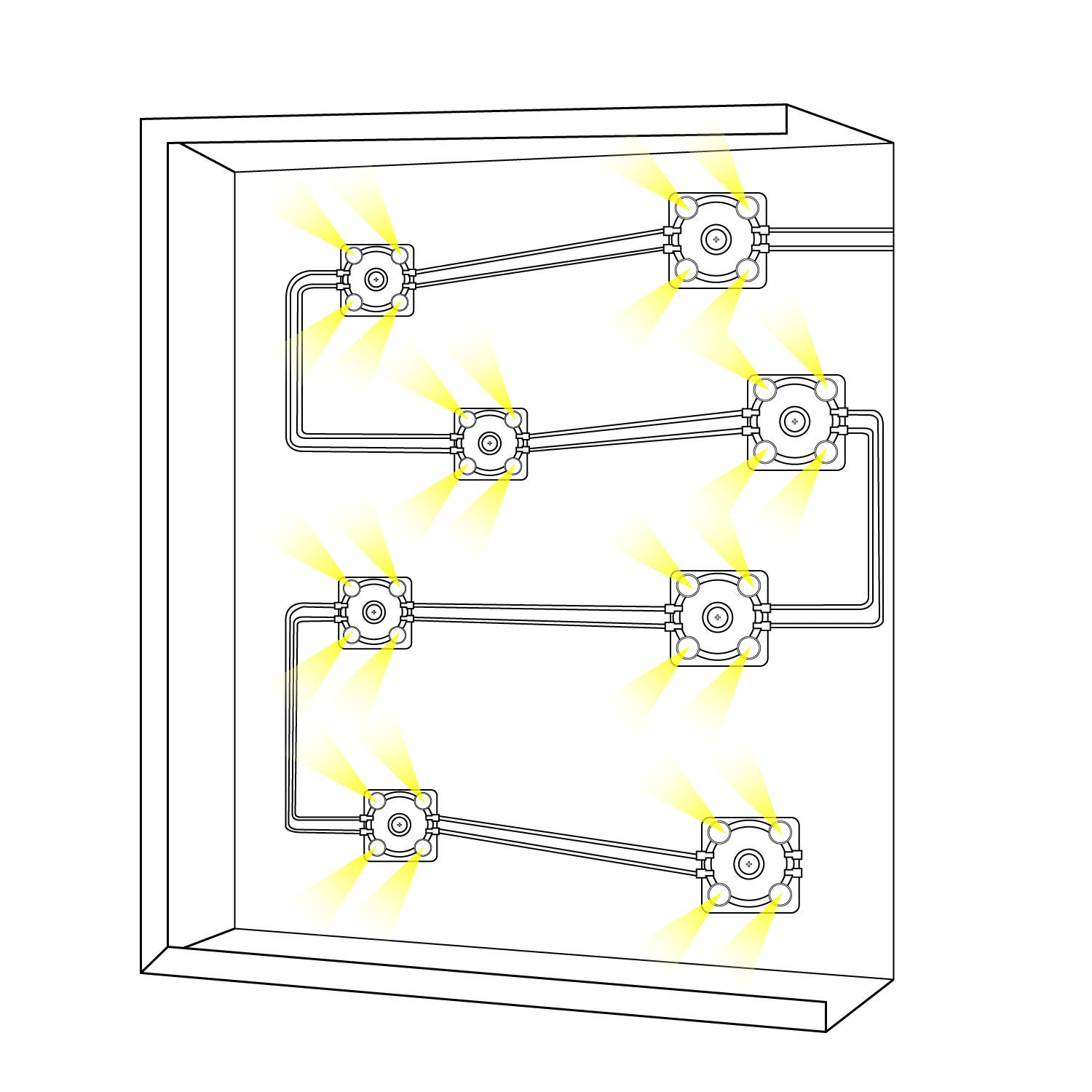 Módulo LED cuadrado para rótulos - 3.6W - 220V AC - IP65 - 165º (32)