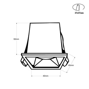 Foco lineal LED empotrable 2W - UGR18 - CRI90 - Chip OSRAM (40)