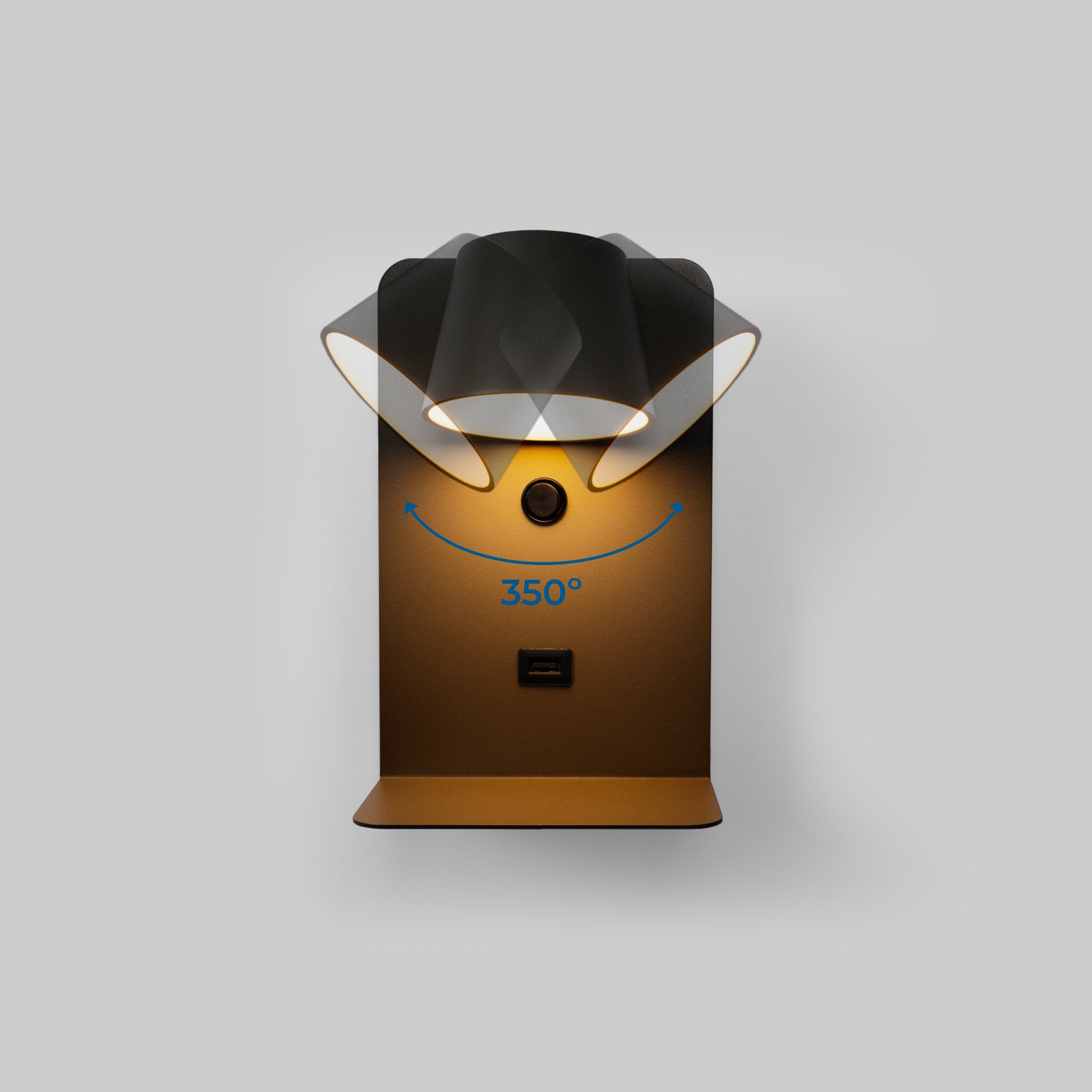 Pack x 2 - Aplique de pared para lectura con puerto USB "BASKOP" - 6W - Diseño vertical (14)