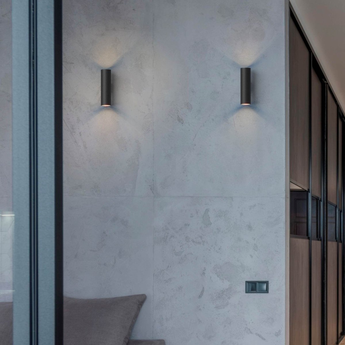 Aplique de pared "UP and Down" GU10 50Wx2 - Barcelona Led-Decoración