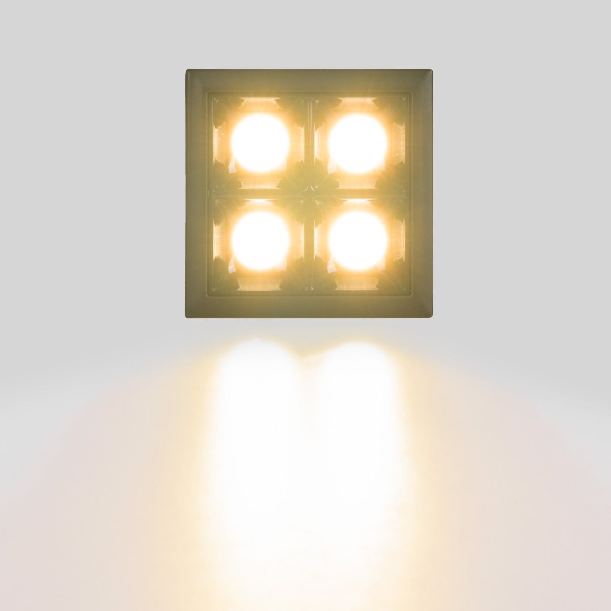 Downlight LED cuadrado empotrable 8W - 4 Focos - UGR18 - CRI90 - Chip OSRAM - Barcelona Led-