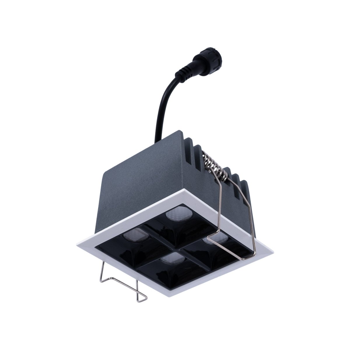 Downlight LED cuadrado empotrable 8W - 4 Focos - UGR18 - CRI90 - Chip OSRAM - Barcelona Led-