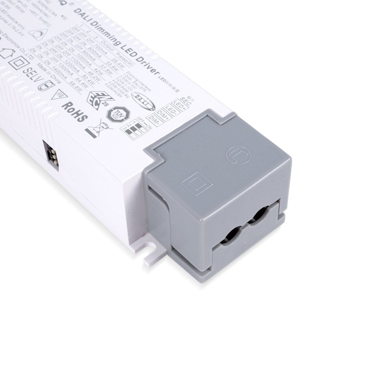 Driver regulable DALI + 1/0-10V + PUSH - 9-42V DC - 58W - Multicorriente (700-1400mA) - Barcelona Led-