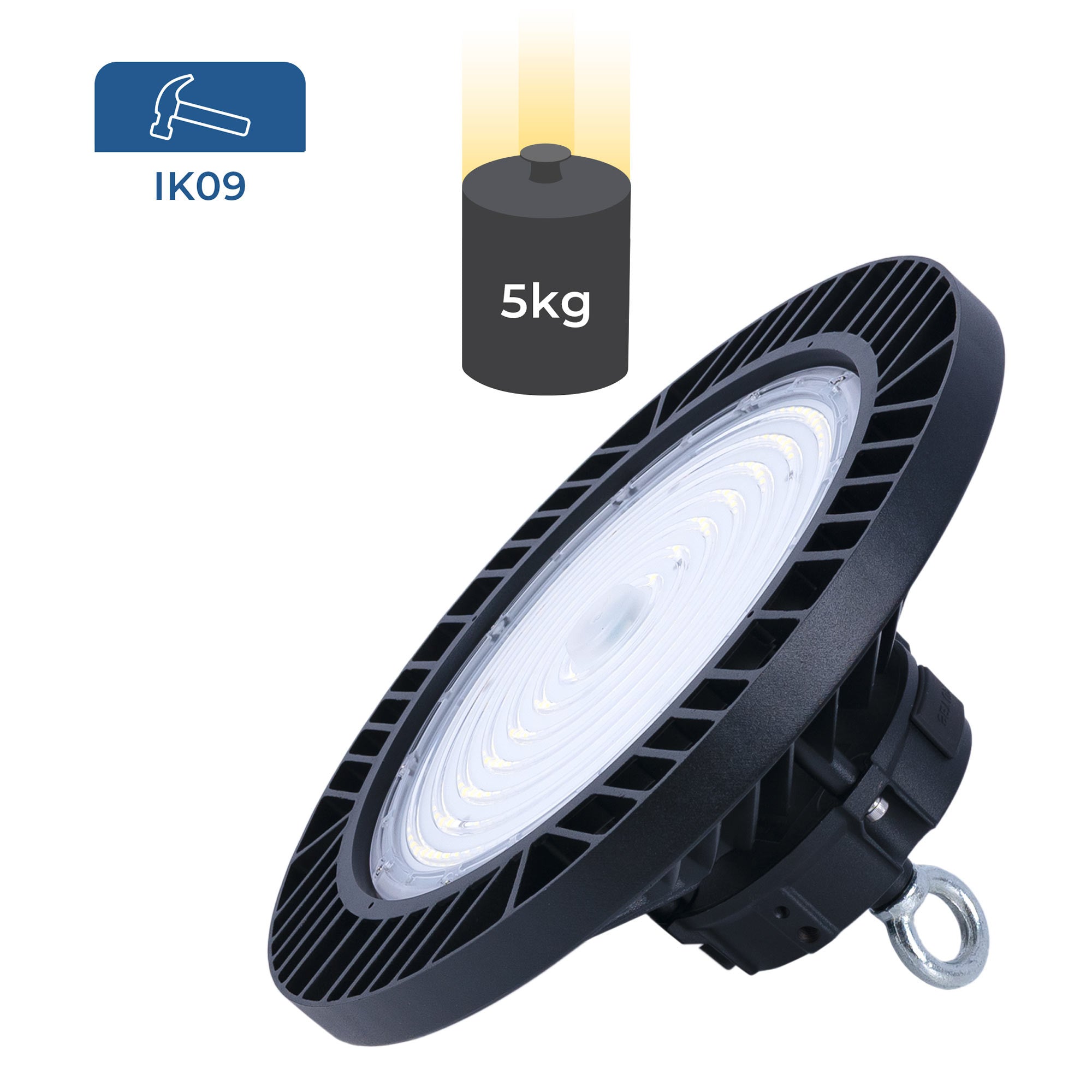 Campana LED industrial - 200W - PHILIPS Lumileds - Driver LIFUD - 5000K - IP65 - 7 años garantía (8)
