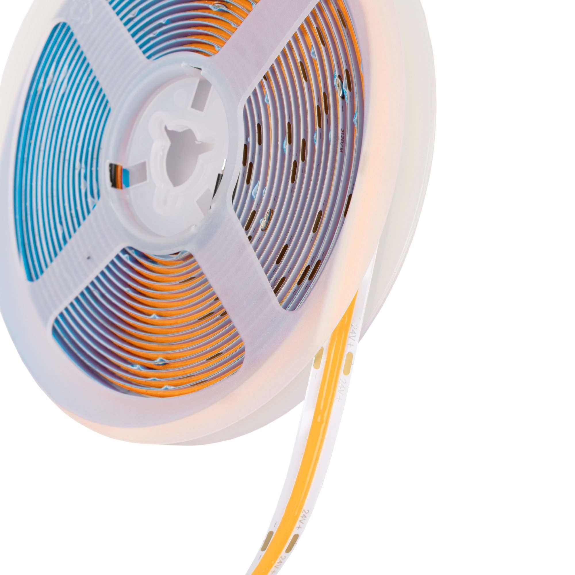 Tira LED COB 24V DC - 12W/m - Colores - 8mm - IP20 - Rollo de 5 metros - Corte cada 4cm (22)