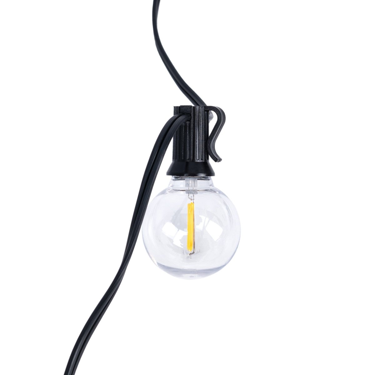 Guirnalda luces exterior 15 + 2 metros - 30 bombillas LED filamento E12 G40 1W - IP44 - Blanco cálido - Barcelona Led-
