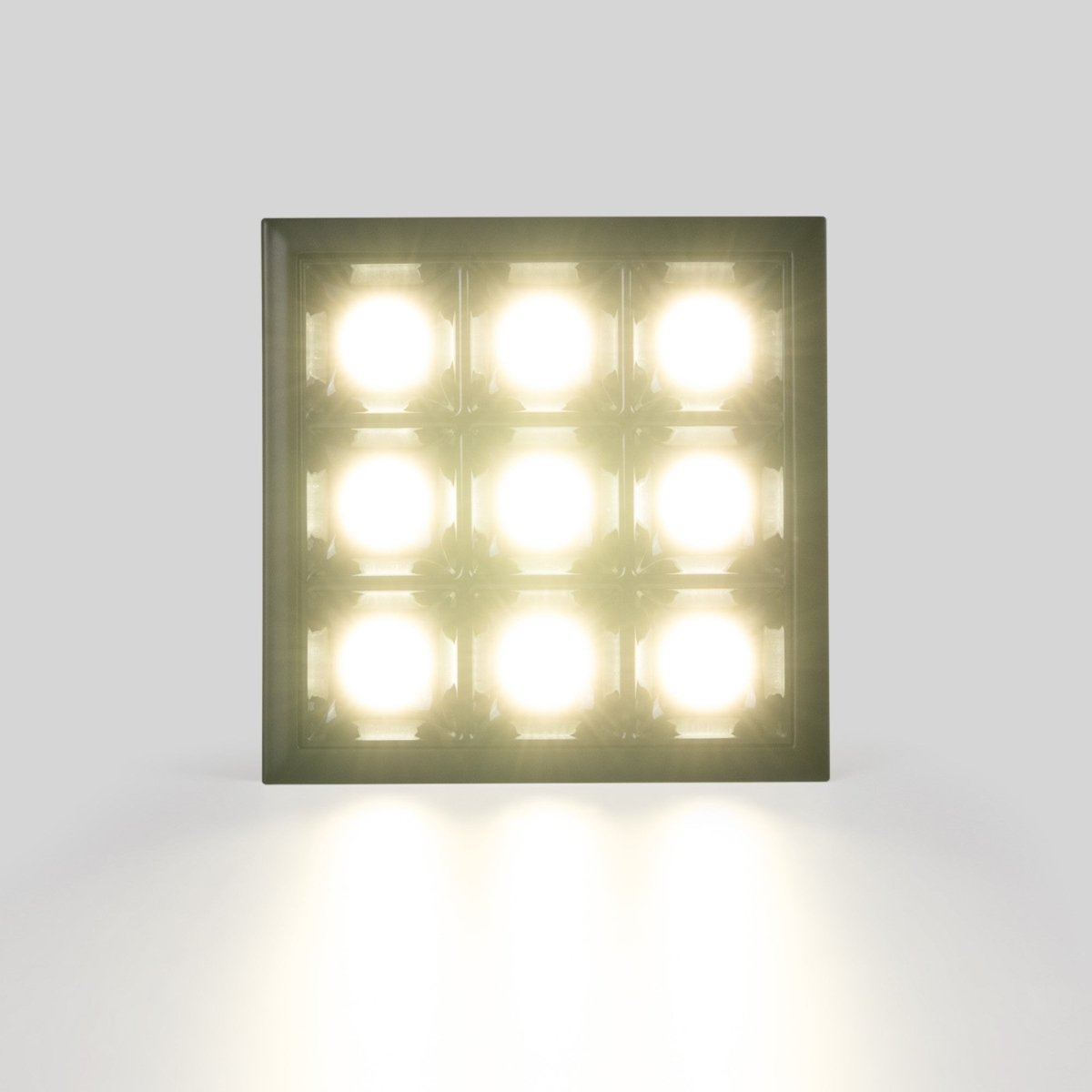Downlight LED cuadrado empotrable 18W - 9 Focos - UGR18 - CRI90 - Chip OSRAM - Barcelona Led-