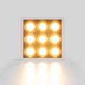 Luminária de embutir LED quadrada - Moldura branca - 18W - 9 lâmpadas - UGR18 - CRI90 - Chip OSRAM 5