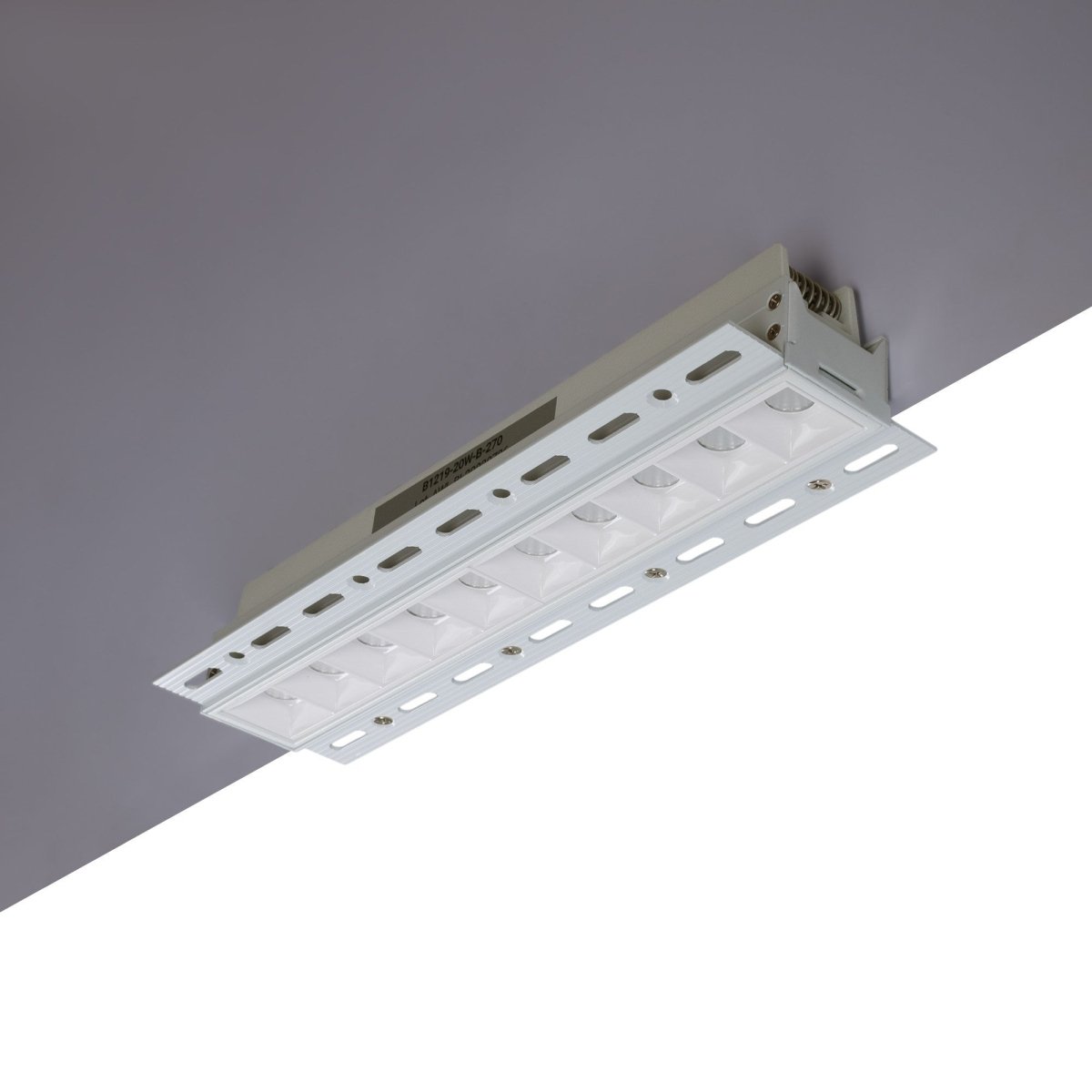 Foco lineal LED trimless / integración - 20W - UGR18 - CRI90 - Barcelona Led-