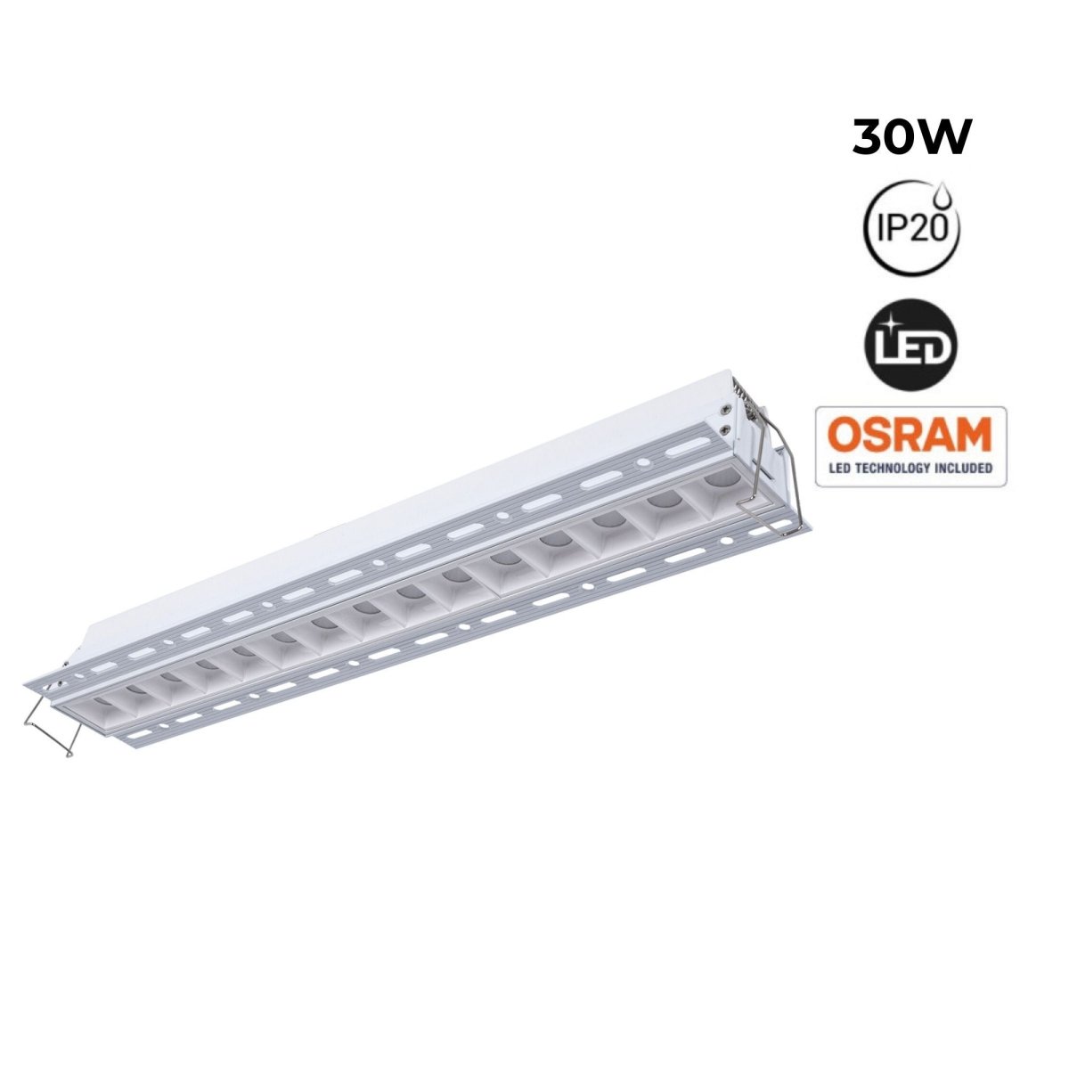 Foco lineal LED trimless / integración - 30W - UGR18 - CRI90 - Barcelona Led-