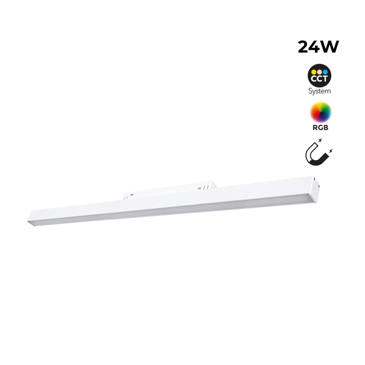 Luminaria lineal opal para carril magnético RGB + CCT - 24W - Mi Light - Blanco - Barcelona Led-