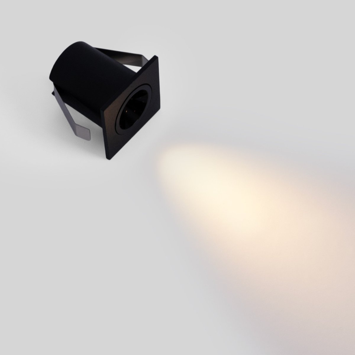 Downlight LED empotrable cuadrado 2W - Chip Osram - UGR18 -  Corte Ø 25mm - Negro - Barcelona Led-