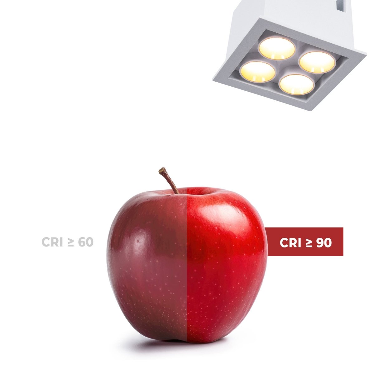 Downlight LED empotrable cuadrado 8W - Chip Osram - UGR18 - Corte 48 x 48 mm - Barcelona Led-