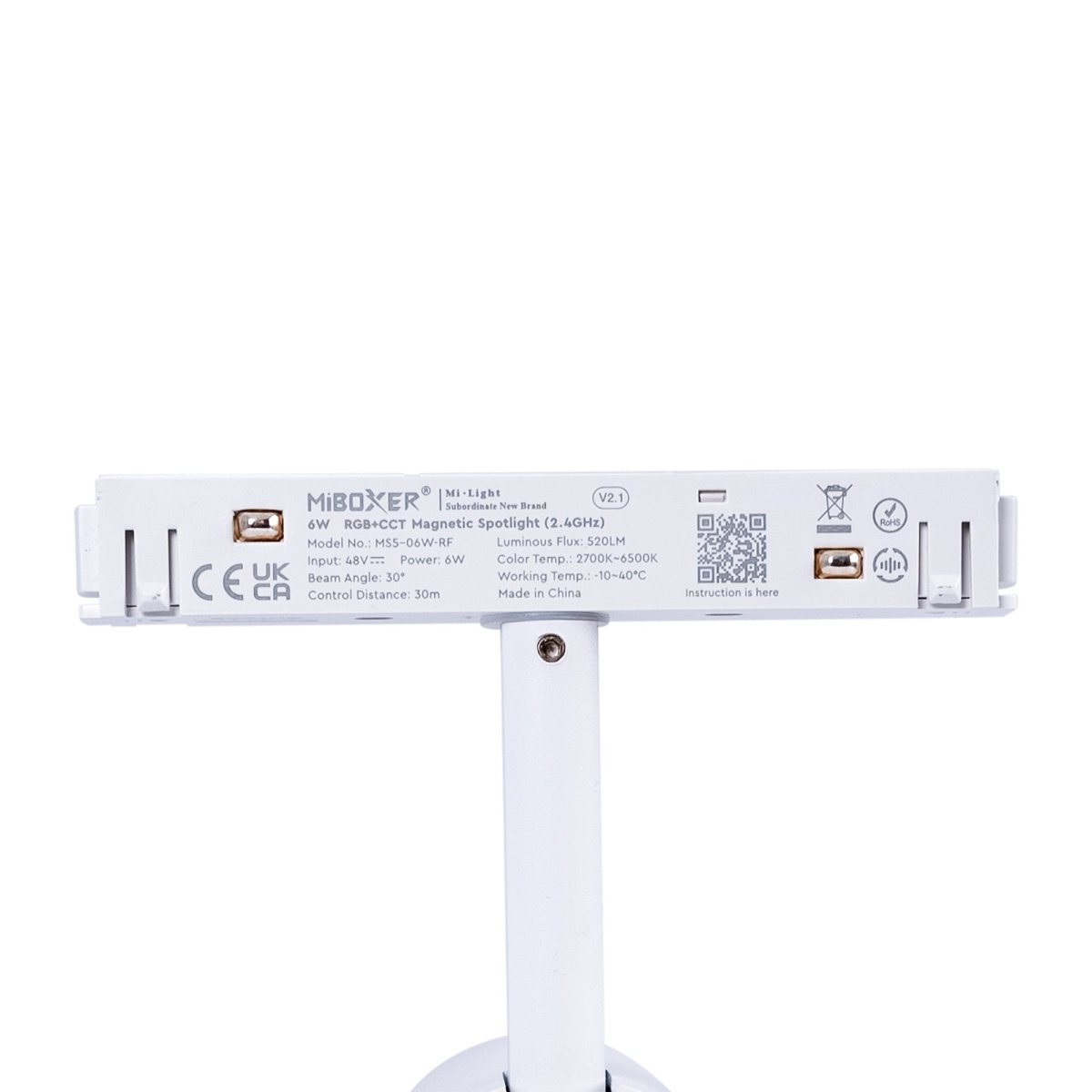 Foco LED para carril magnético RGB + CCT - 48V - 6W - Mi Light - Barcelona Led-