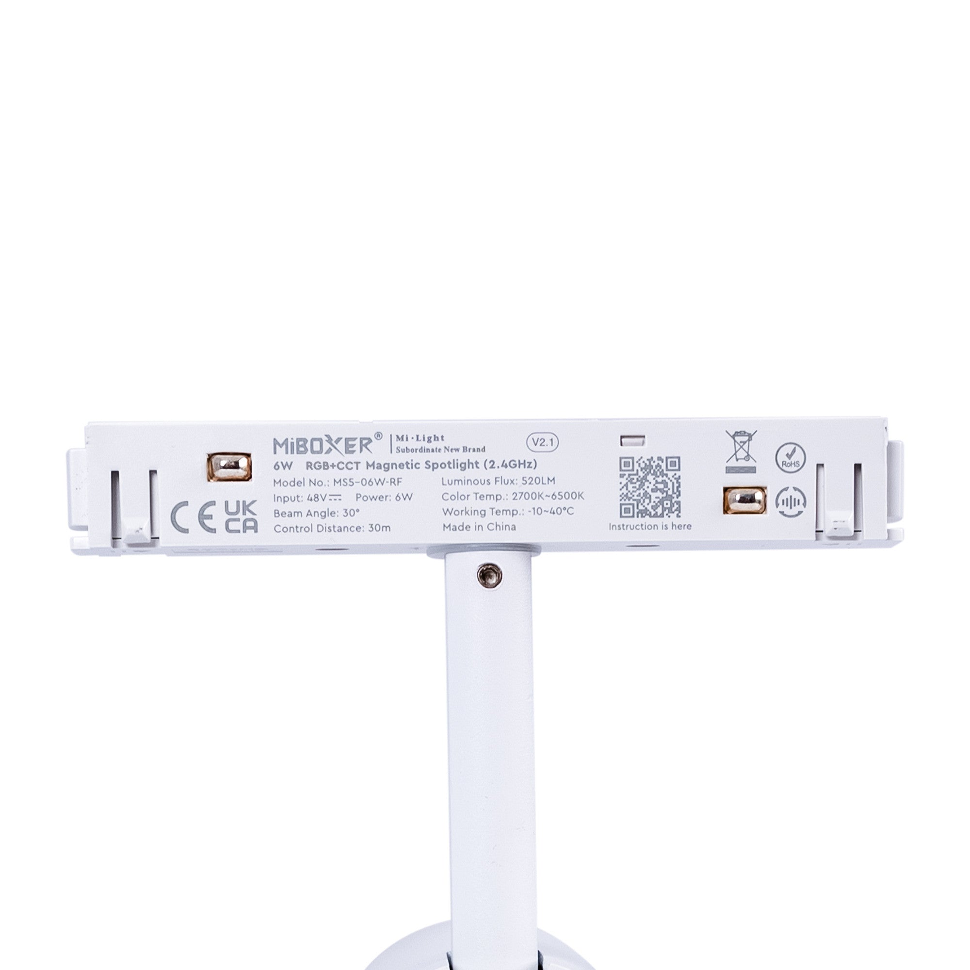 Foco LED para carril magnético RGB + CCT - 48V - 6W - Mi Light - Blanco (12)