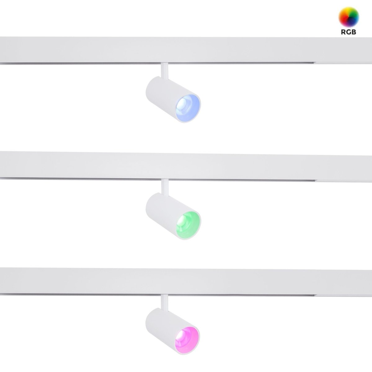 Foco LED para carril magnético RGB + CCT - 48V - 6W - Mi Light - Barcelona Led-
