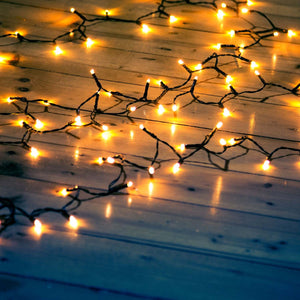 Cortina de luces LED - 1,5m x 90cm - 100 luces - Blanco cálido (2)