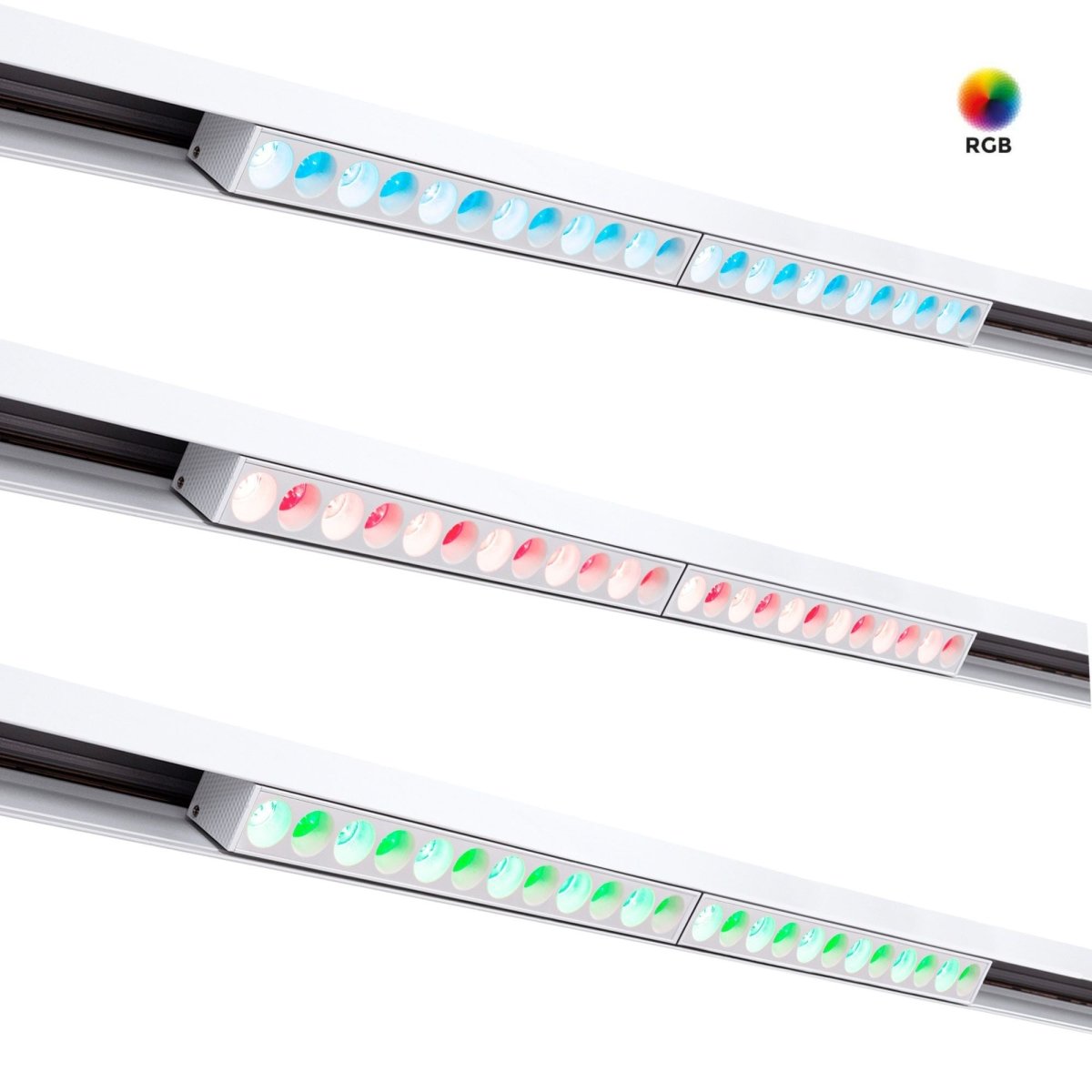 Luminaria lineal para carril magnético RGB + CCT - 12W - UGR18 - Mi Light - Barcelona Led-