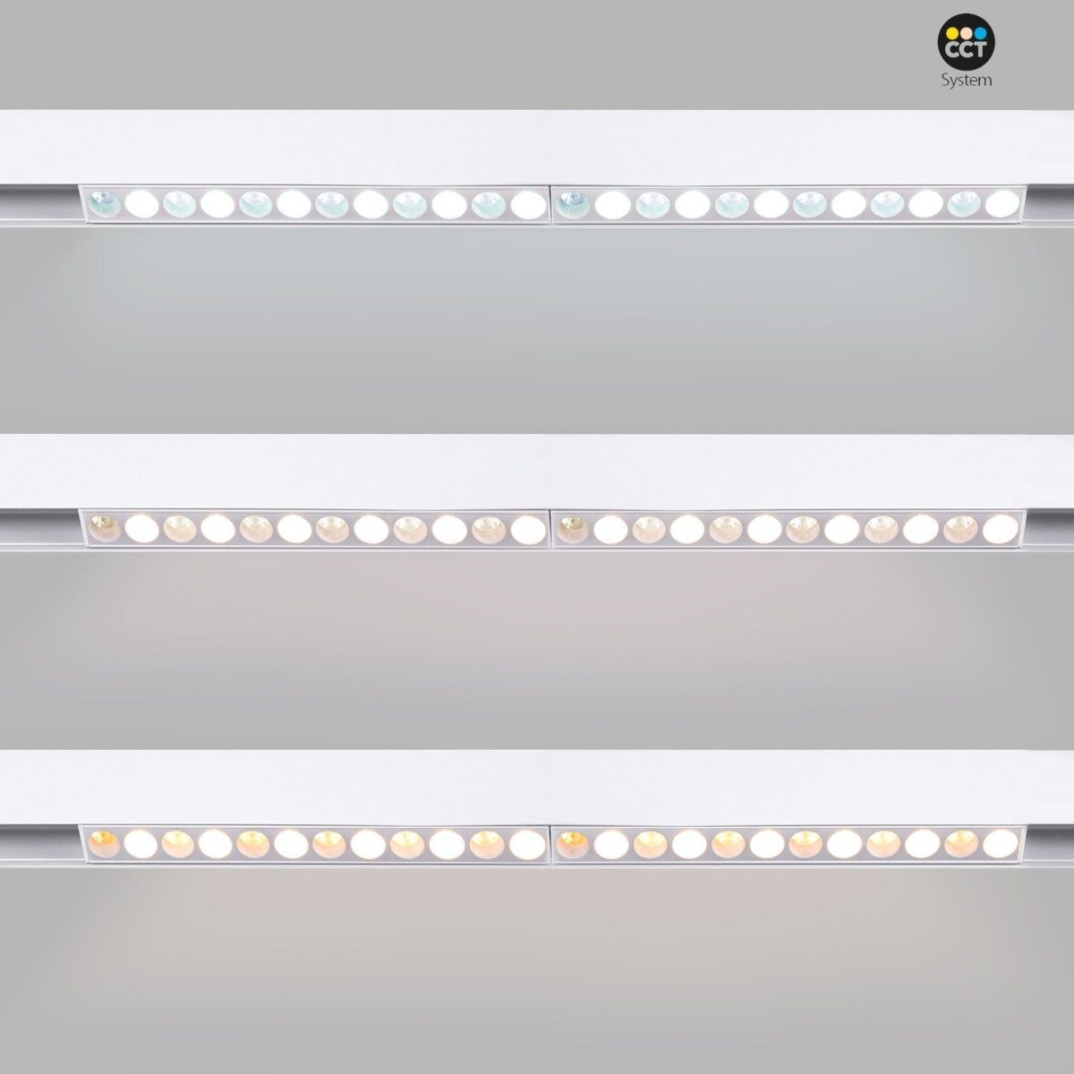 Luminaria lineal para carril magnético RGB + CCT - 12W - UGR18 - Mi Light - Barcelona Led-