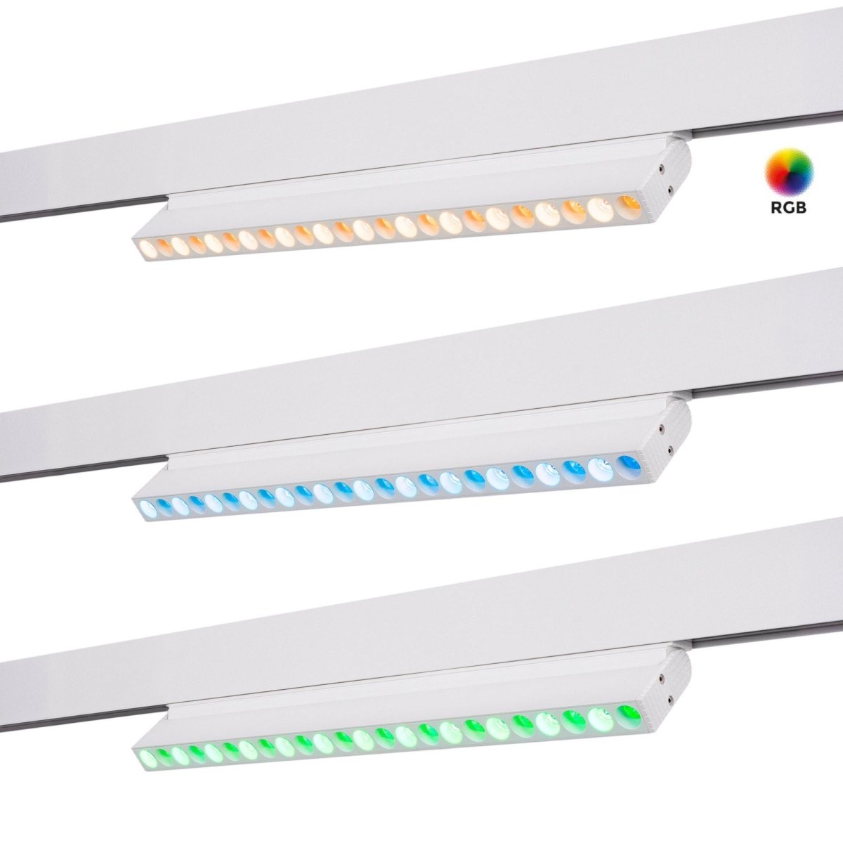 Luminaria lineal orientable para carril magnético RGB + CCT - 12W - UGR18 - Mi Light - Barcelona Led-