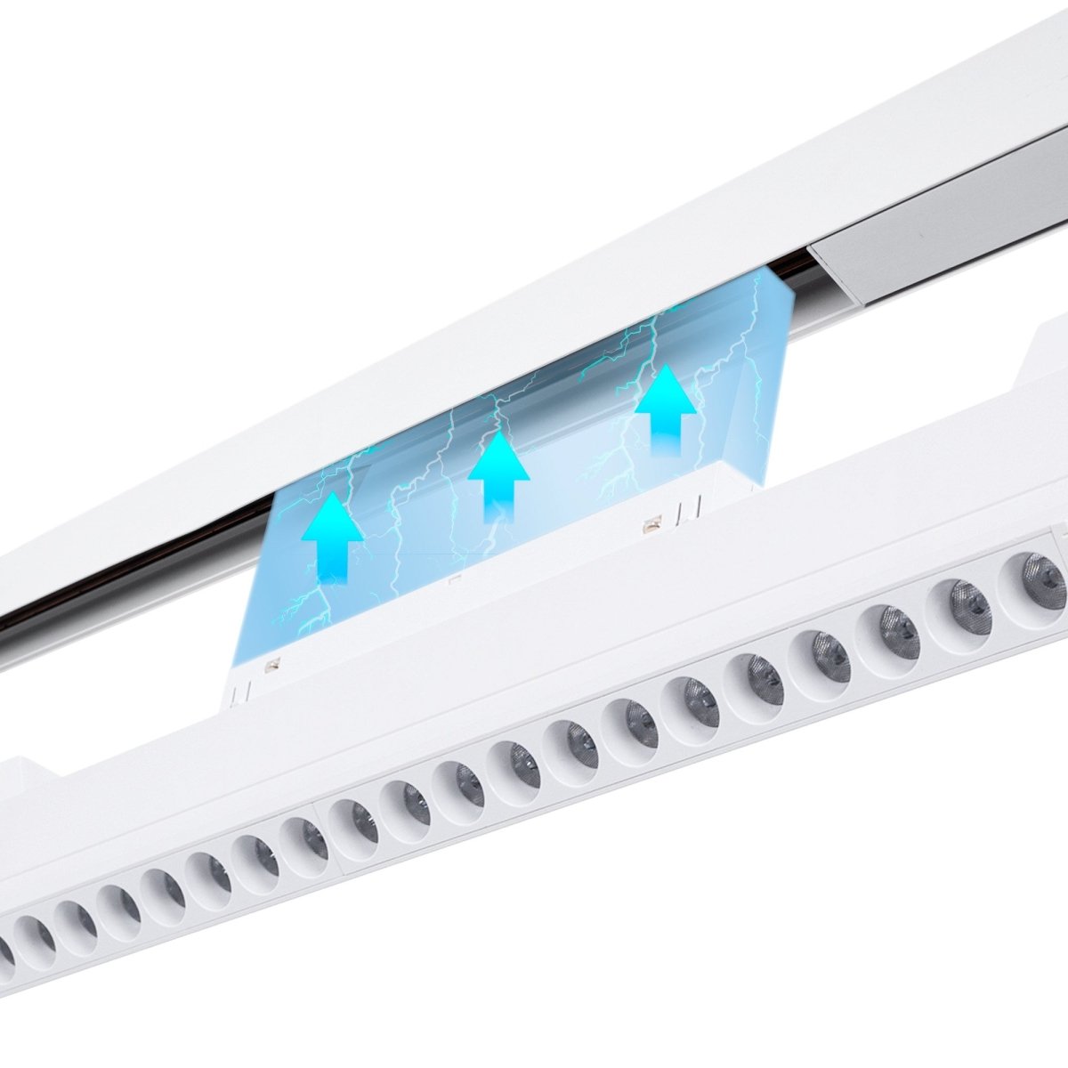 Luminaria lineal orientable para carril magnético RGB + CCT - 12W - UGR18 - Mi Light - Barcelona Led-